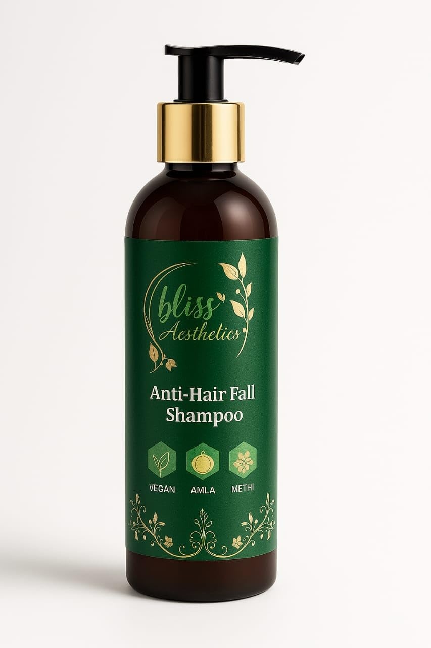 Bliss Aesthetics Anti-Hair Fall Shampoo 200ml | Controls Hair Fall | Promotes Hair Growth | Sulfate-Free