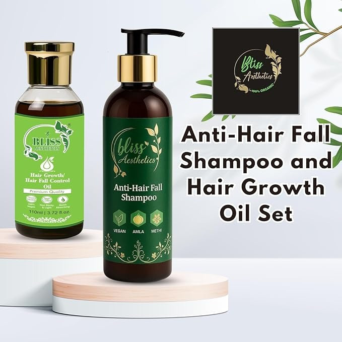 Bliss Aesthetics Anti-Hair Fall Shampoo 200ml | Controls Hair Fall | Promotes Hair Growth | Sulfate-Free